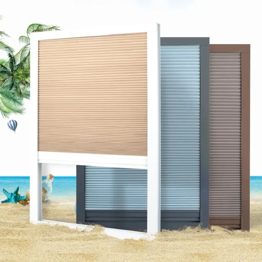 نمط مخصص العزل الحراري بمحركات التحكم عن بعد كوة العسل الستائر لنافذة كوة