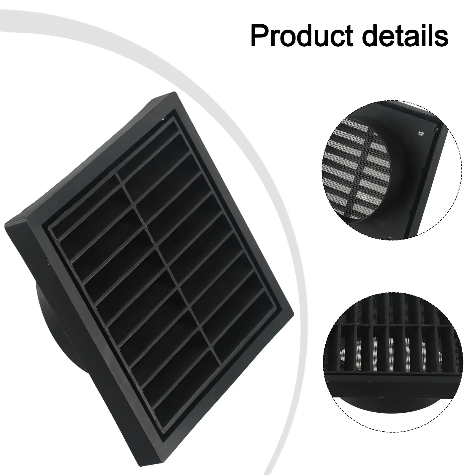 140*140*100mm 4 Inch Exhaust Fan Grille Long-lasting Performance Sturdy PP Material Wall Or Ceiling Installation