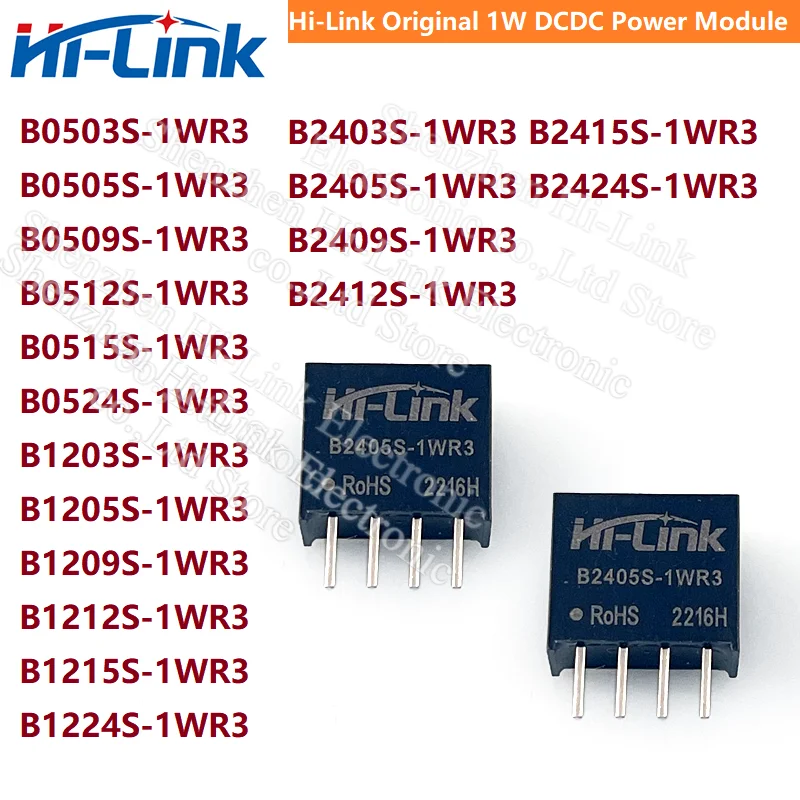Hi-Link 10 pz B2405S-1WR3 B2412S-1WR3 1 W 24 V A 3.3 V/5 V/9 V/12 V/15 V/24 V Modulo di Alimentazione Isolato Intelligente Ad Alta Efficienza