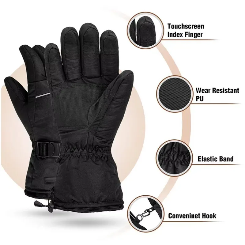 

2026Thermal Hand Warmer Heating Glove Rechargeable Winter Mittens Electric Warm Heated Ski Gloves Gants Chauffants