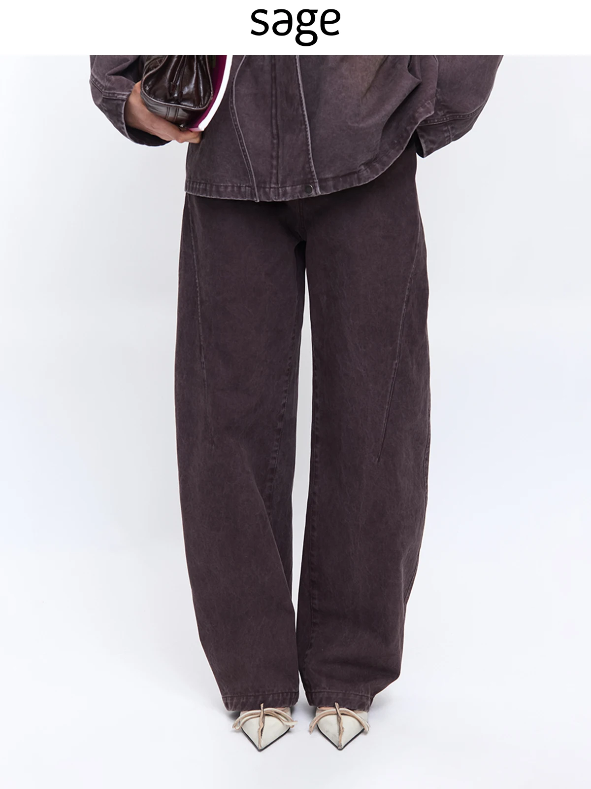 

Брюки Sagestudio из хлопка, повседневные, прямого кроя, женские, удобные, с завышенной талией, для весеннего гардероба