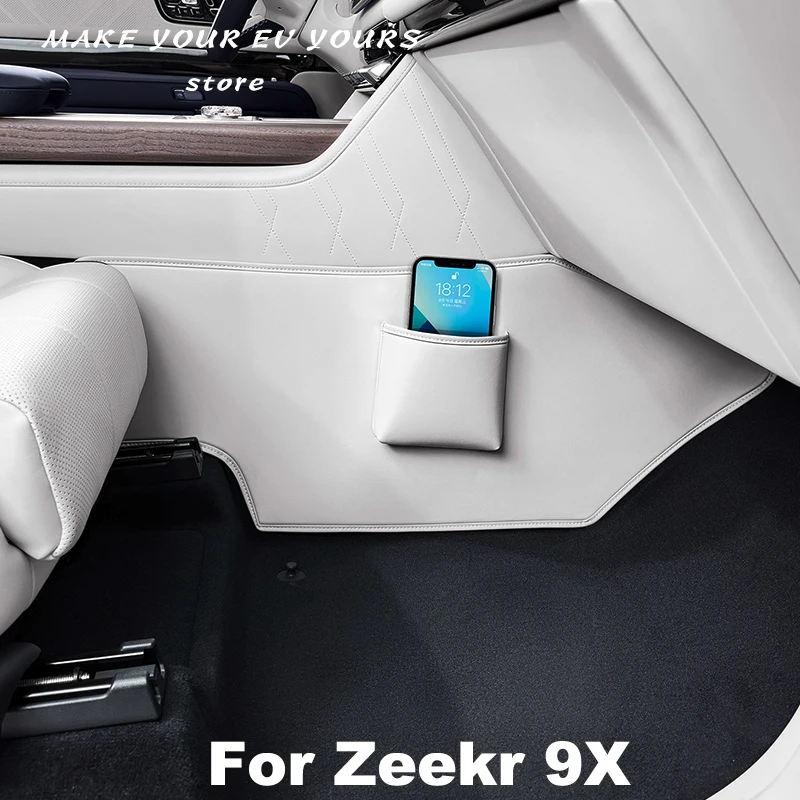 

For Zeekr 9X 2025 2026 Car Central Control Side Anti Kick Leather Waterproof Anti-dirt Full coverage Anti Kick Protective Mat