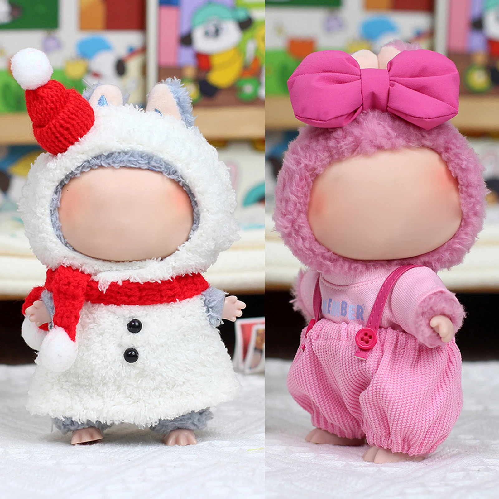 

3Pcs Hand-made Clothes Accessories For 17 Cm Dolls Charming Adorable Clothes Set For Fans for labubu