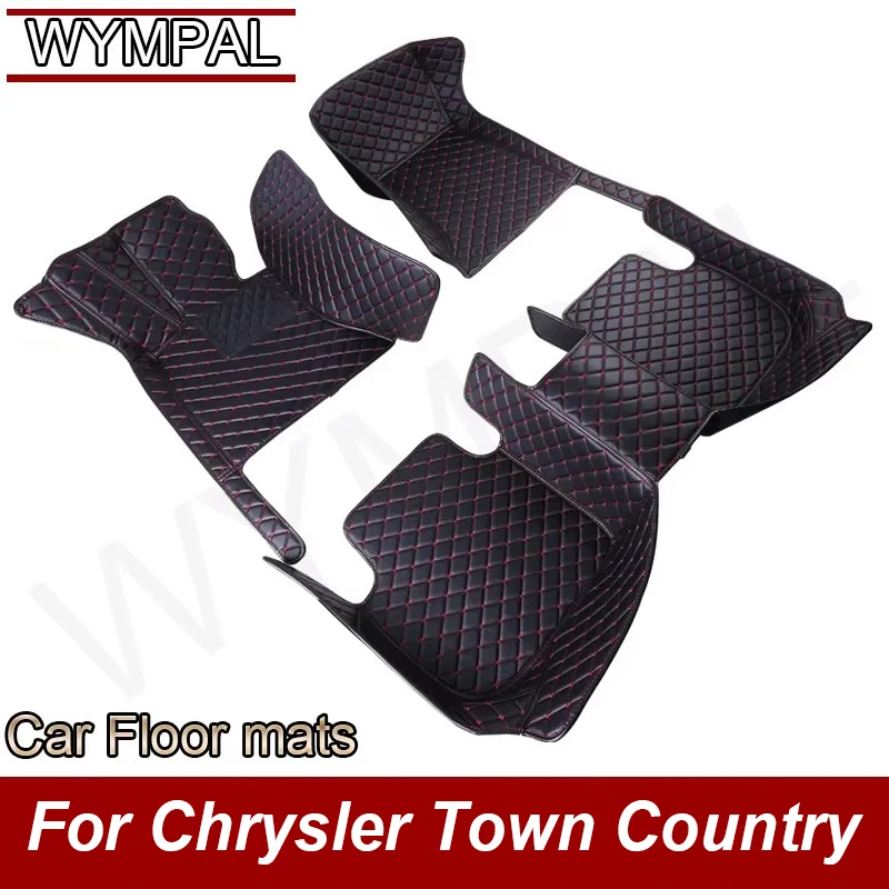 Custom Car Floor Mat For Chrysler Town & Country 7 Seat 2013~2016 Waterproof Protection Pad Carro Rear Trunk Floor Mat Car Acces