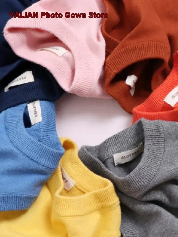Kids Knit Vest Baby Boy Girl Infant Pure Cotton Round Neck Spring Autumn Soft Skin-Friendly Wearable Outerwear Girls