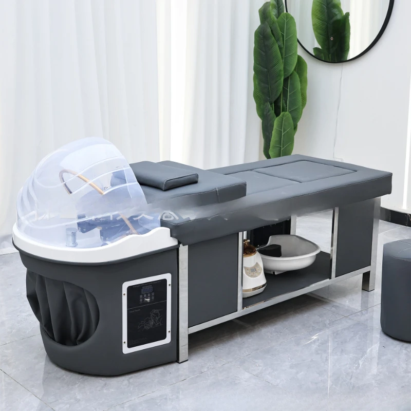 

2025 Beauty Salon Head Therapy Moxibustion Fumigation Barber Shop Thai Shampoo Bed Massage Integrated Water Circulation