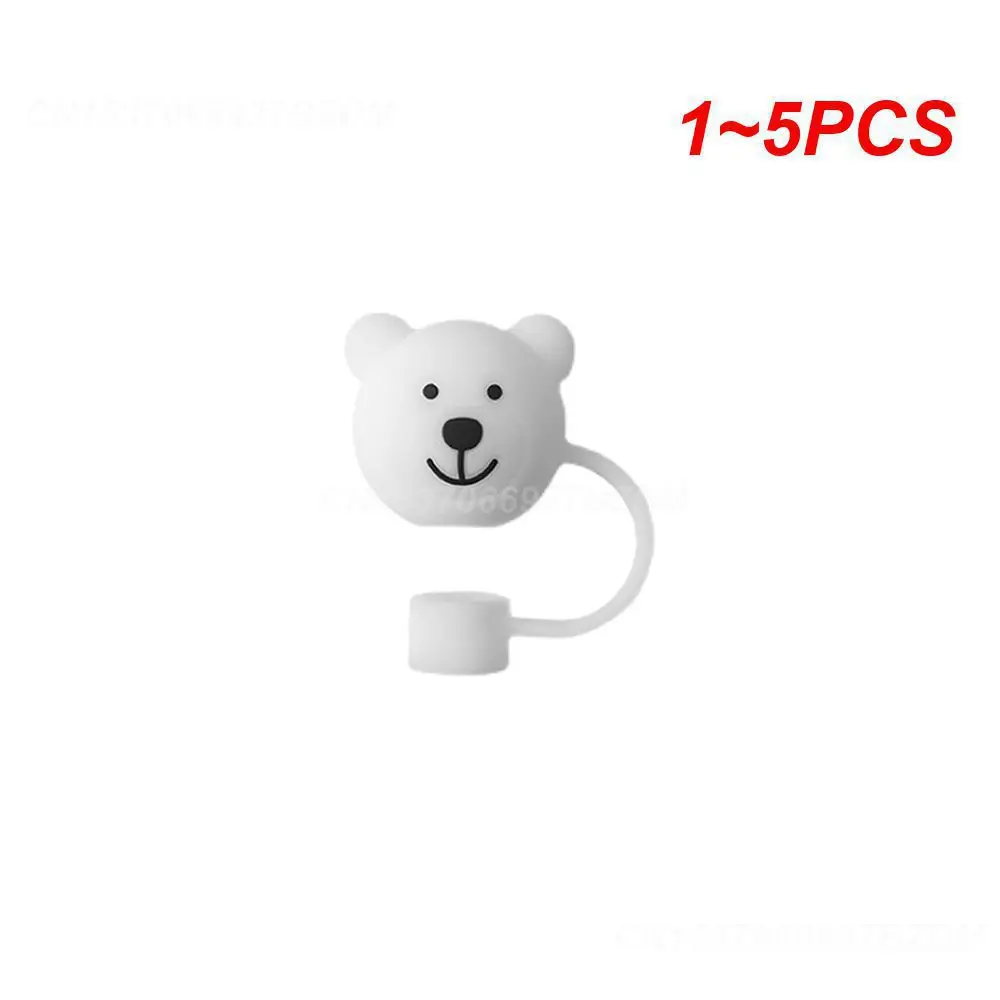 

1~5PCS Easy To Clean Cartoon Straw Protective Cover Soft Silicone Protective Cover Exquisite Workmanship