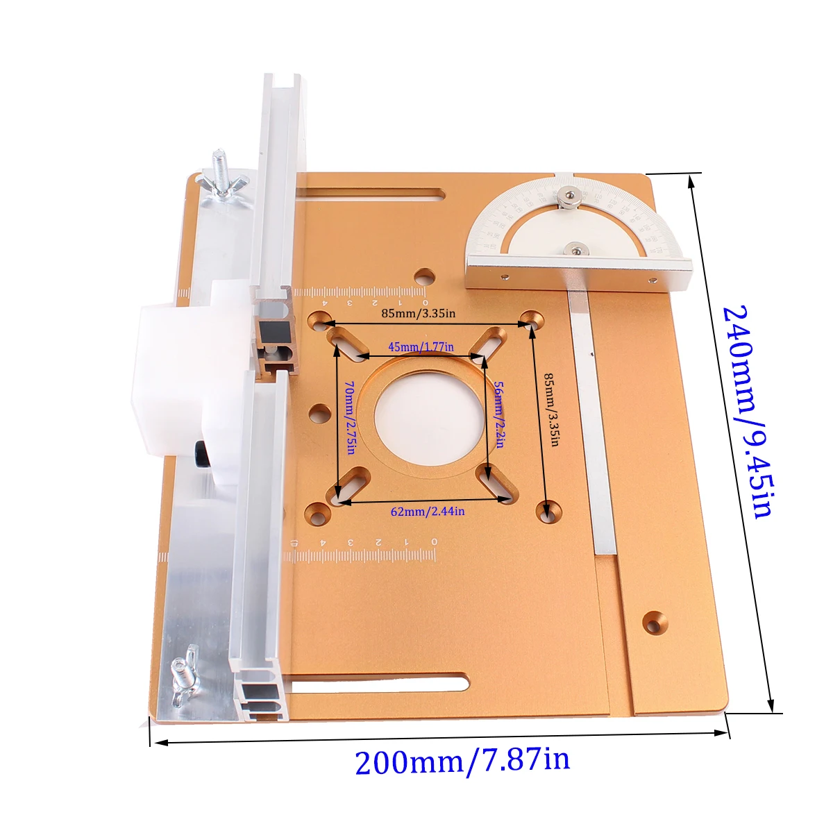 Router Table Insert Plate Multifunctional Trimming Engraving Table, Aluminium Insert Plate Woodworking Benches Router Flip Plate