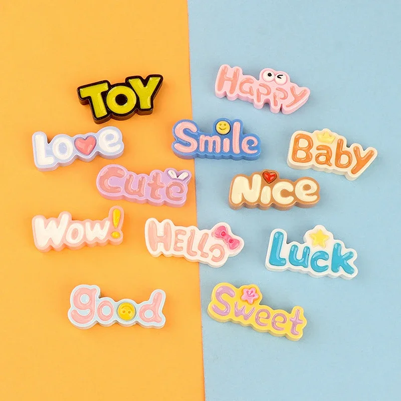 Resin Kawaii Mini Letter Plate Accessories DIY Crafts Materials Scrapbooking Tools and Cabochon Flatback Miniature Charms Decor