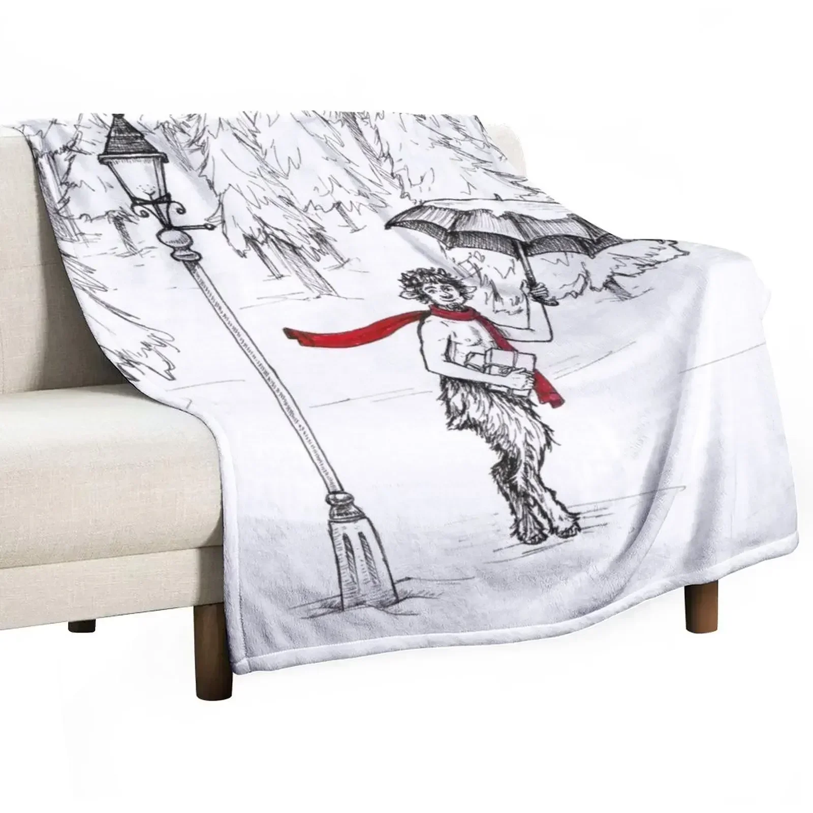 The Lion, The Witch, and the Wardrobe, Chronicles of Narnia Mr. Tumnus Throw Blanket Weighted Flannel Fabric Giant Sofa Blankets