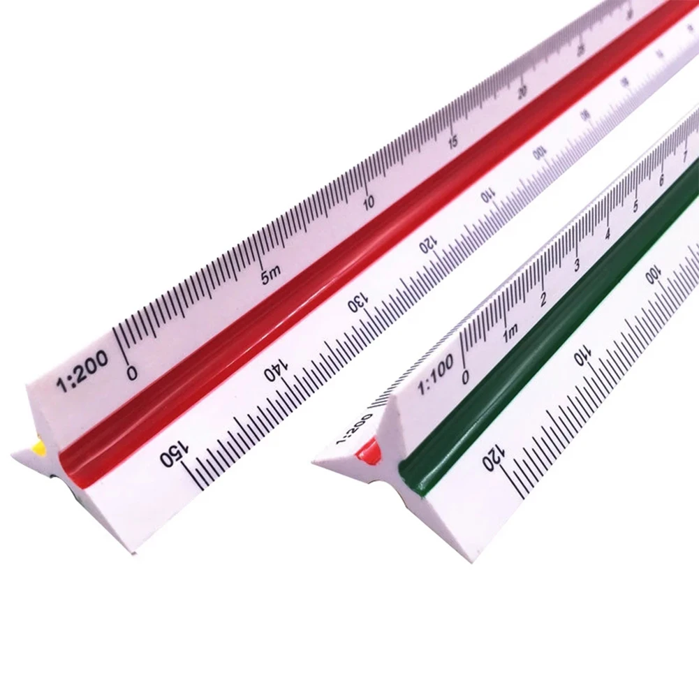 LeicRuler-Règle de Mesure Triangulaire Professionnelle, Longueur de 30cm, Documents Codés, Côtés, pour les Architectes