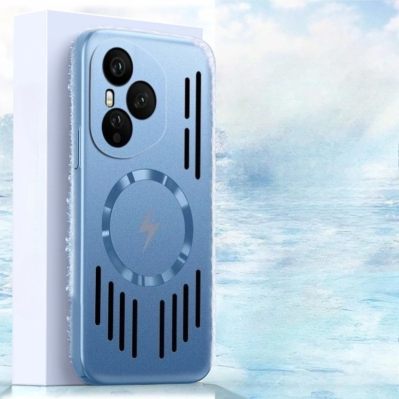 حافظة مغناطيسية رفيعة للغاية لتبديد الحرارة لهاتف Honor 400 Pro 400Pro Magsafe شحن لاسلكي طلاء معدني غطاء خلفي صلب للكمبيوتر الشخصي
