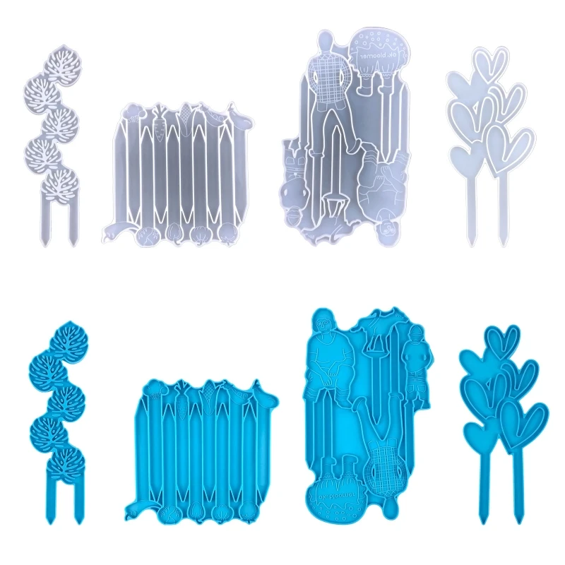 Plants Tag Resin Mold Garden Tag Silicone Mold Epoxy Mold Silicone Kindergarten Garden Tag Seed Potted Herbs Flower Tag R3MC