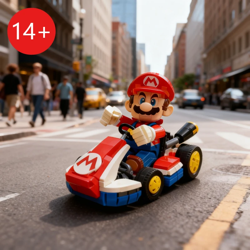 

2025 Standard Kart Classic Game Racing Model Building Blocks City Assembling Car Assembly Brick Toys Kids Adult Gifts