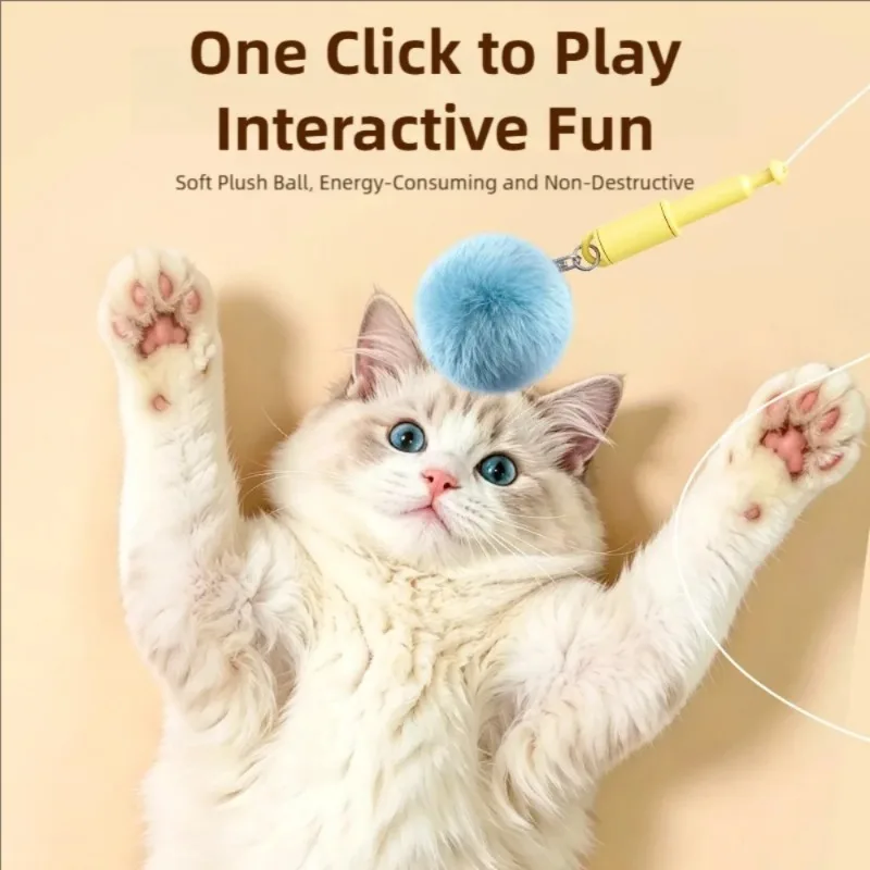 New Interactive Cat Ball Toy Tease Cats Ball a Catapult Consume Physical Energy Cats Supplies Pet Electric Toy Dog Cat Training