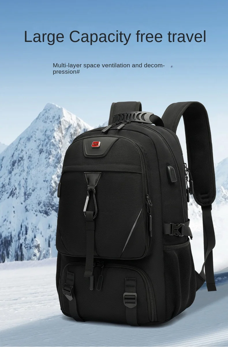 50/60/80L Unisex Männer Outdoor Rucksack USB Große Kapazität Reise Pack Sport Trekking Rucksack Wandern Camping Rucksack für Männer – Detail 1