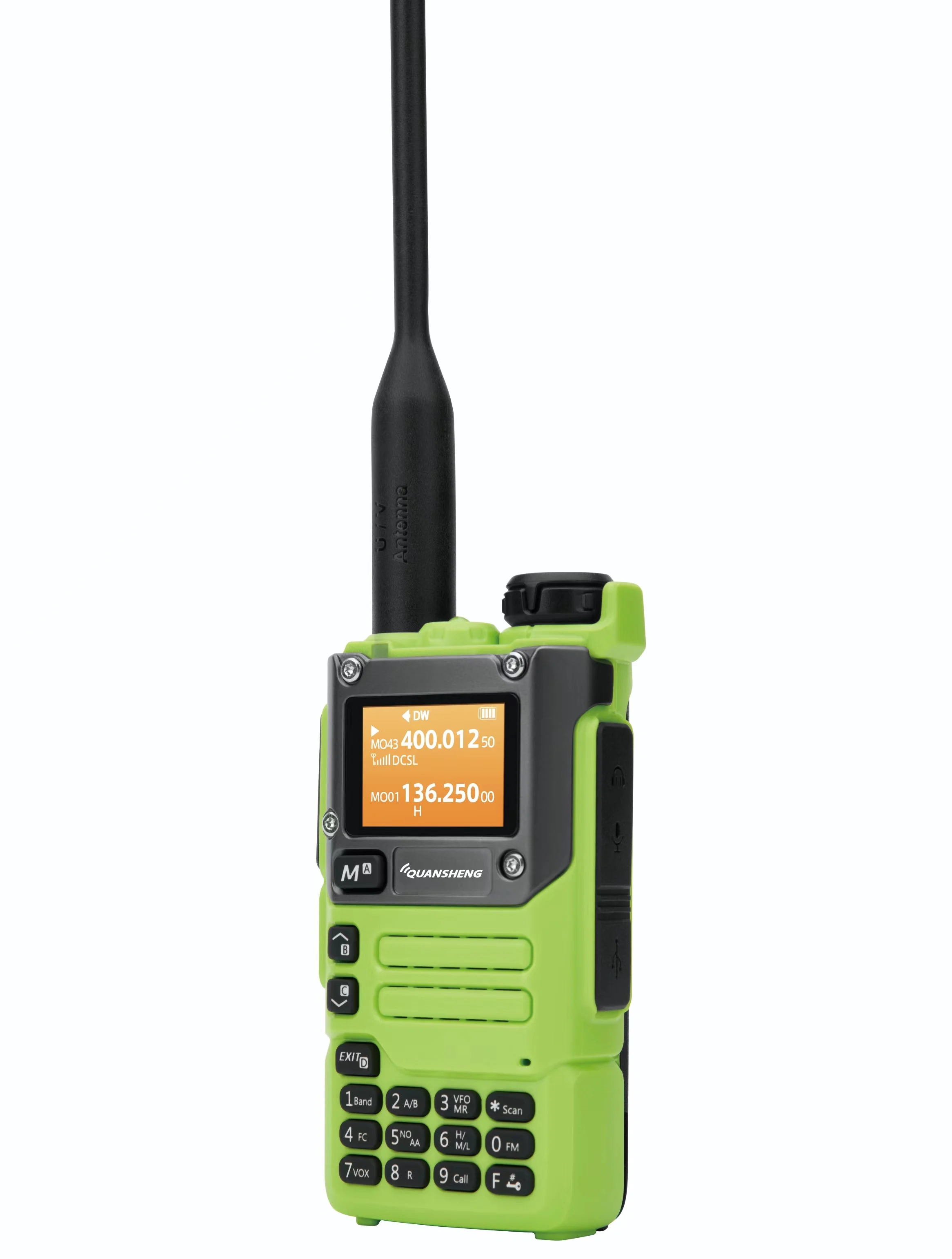 Imagem -05 - Quansheng Dual Band Walkie Talkie Uvk5 5w Rádio em Dois Sentidos Uvk6 Cor Verde