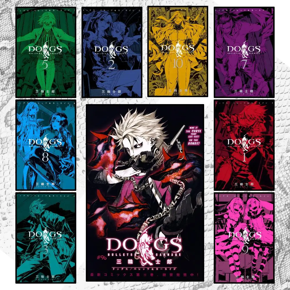 Anime Dogs Bullets and Carnage Poster Wall Art Poster HD Waterproof PP Print Bedroom Living Room Office Decor Gift