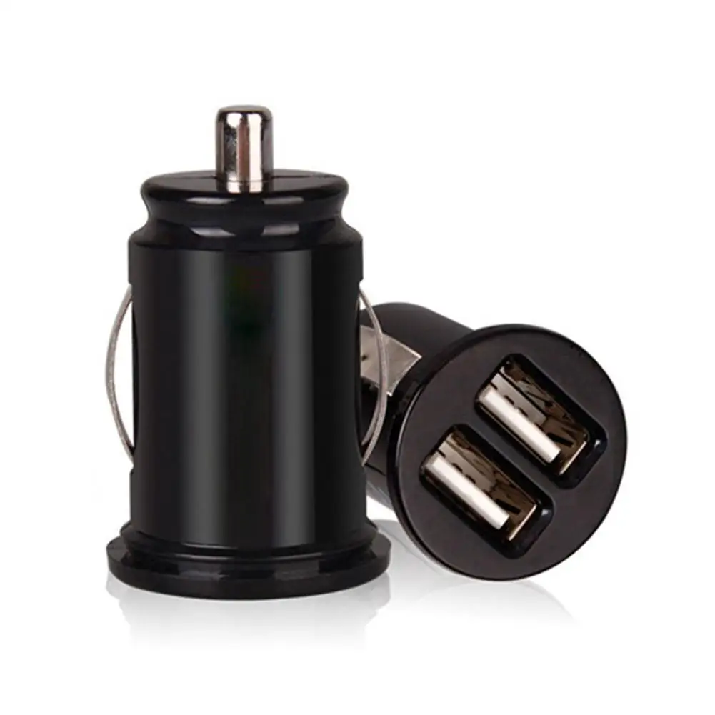 12v Car Charger Dual USB Mini Phone Charger Dual USB Electronic Car Charger Usb Car Adapter Car Interior Accessories