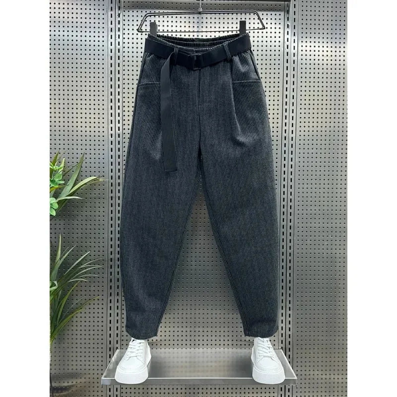 

Striped Casual Men's Spring Autumn American Retro All-match Harem Pants Loose Tapered Carrot