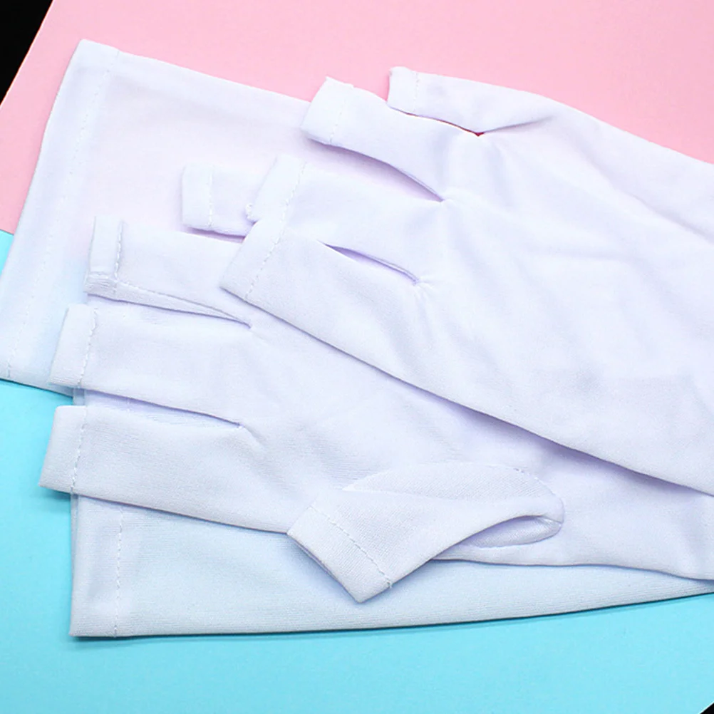 Protecteur de mains Anti Uv pour manucure des ongles, 2 paires, bouclier Uv, Protection contre les radiations, soins de la peau, gants demi-doigt pour l'extérieur