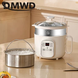 Multifunctional Low Sugar Electric Rice Cooker 2.8L Boiling Skillet Soup Stew Hot Pot Stir Frying Pan Eggs Poacher Food Steamer