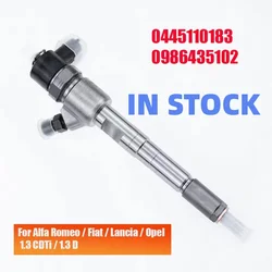 0445110183 New Auto Parts Diesel Fuel Injector For Fi-at 500 Do-blo Pa-nda 1.3D Op-el As-tra H 1.3 CDTI 0986435102