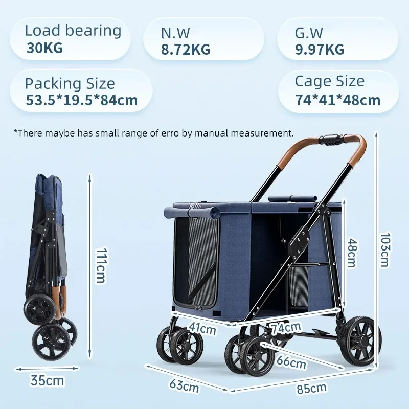 Large Wheel Outdoor Pet Stroller For Dogs Custom Design Safe Comfortable Adventure Companion