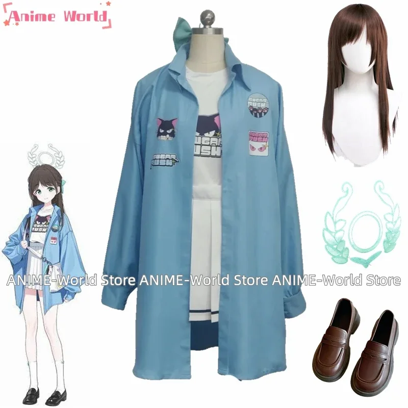 

《Custom size》Anime Blue Archive Kurimura Airi Band Chapter Stage Costumes Cosplay Costume Clothing Prop Headdress Wig Shoes