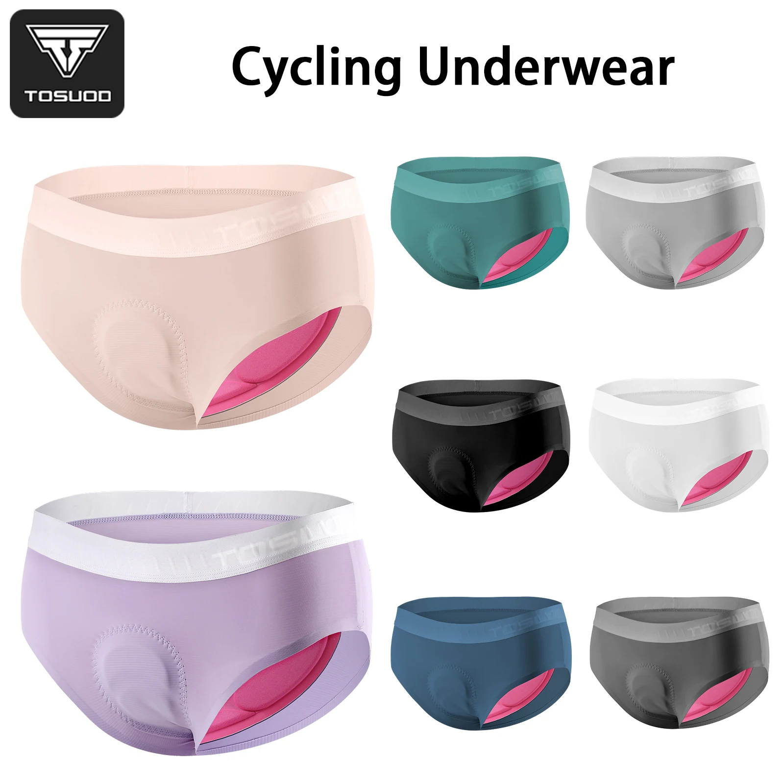 TOSUOD Women's Cycling Underwear Breathable High-Density Sponge Cushion Biking Briefs Lift The Buttocks Reduce Vibration