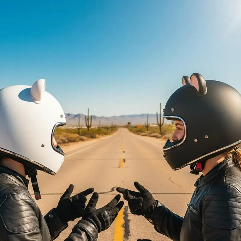 1 Pair Cute Kawaii Bear Ear Decor for Scooters Soft ABS Durable Ornament for Electric Scooters Bikes Outdoor Riding Decoration