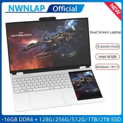 New Arrivals Dual Screen Laptop INTEL N100 16G DDR4 - 1TB SSD 15.6