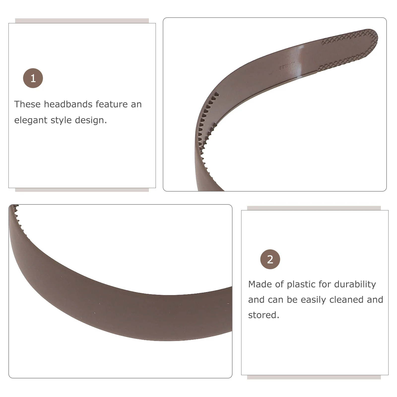 

5Pcs Anti Slip Headbands for Women Non Slip Plastic Hairbands Face Wash Head Bands Fashion Hair Accessories Set