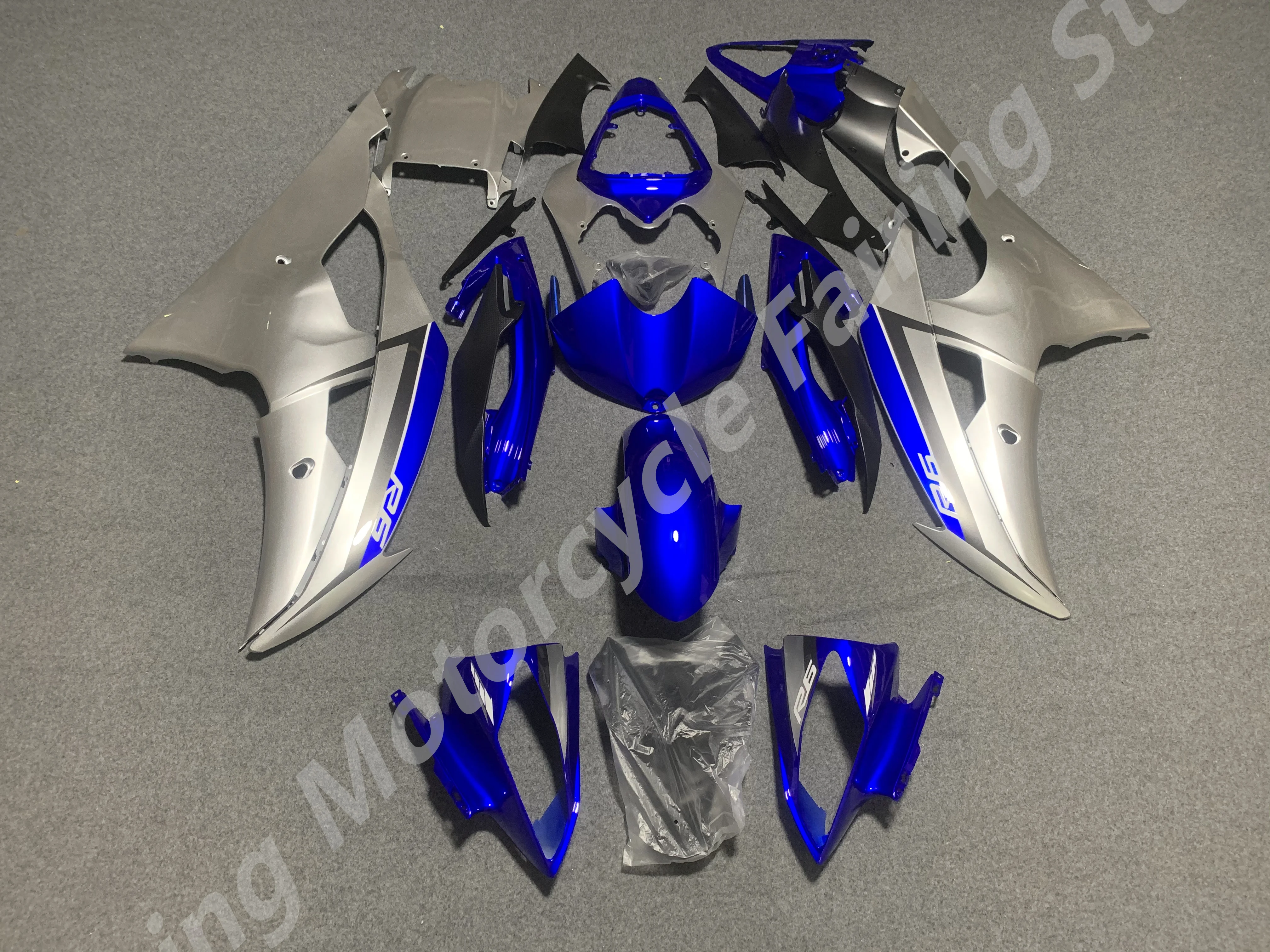 Injection mold Fairing kit for YAMAHA YZFR6 2008 2009 2010 2015 YZF R6 08 09 10 15 YZF600 ABS silver blue Fairings set