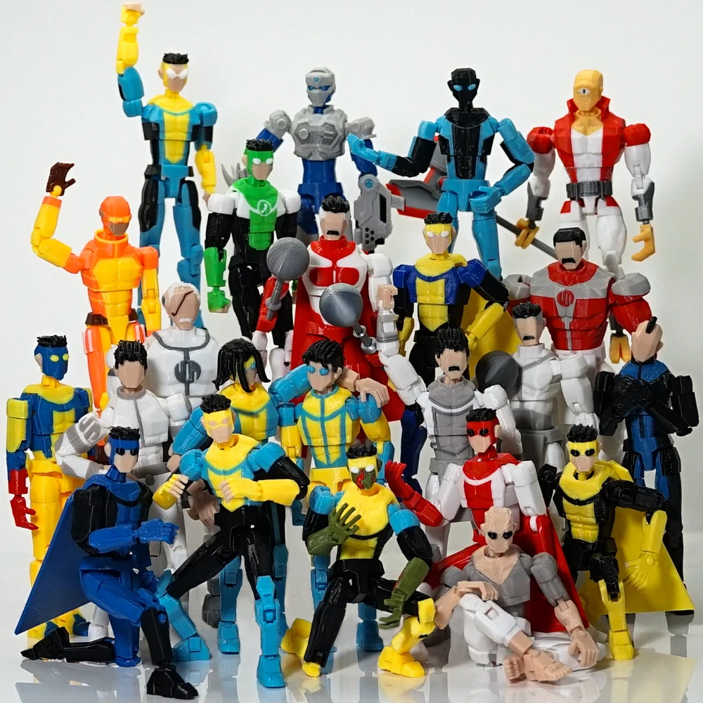 Serie invincible impresa en 3D, todos los juguetes, figuras de acción, modelo de Anime, muñeco de la suerte, 13 superhéroes, juguete multiarticulado, adornos, regalos