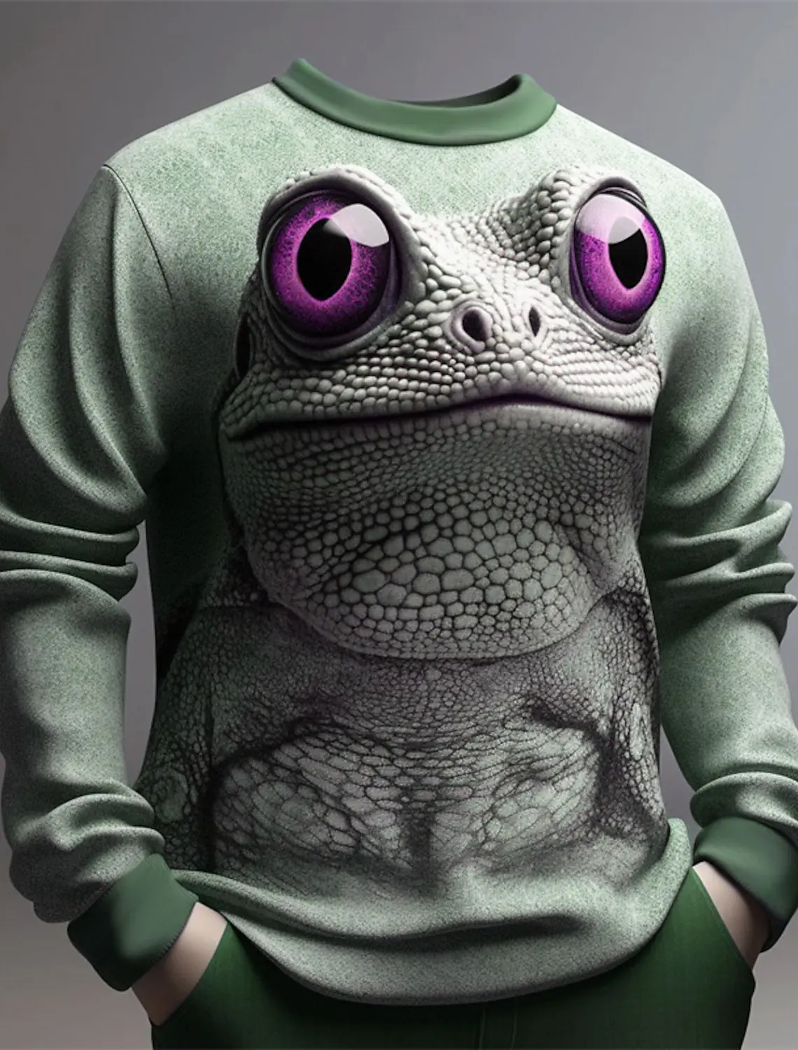 Men\'s Animal Frog Sweatshirts Long Sleeve Sweatshirt Crew Neck Fashion Cool Daily 3D Printing Sports Outdoor Holiday Streetwear