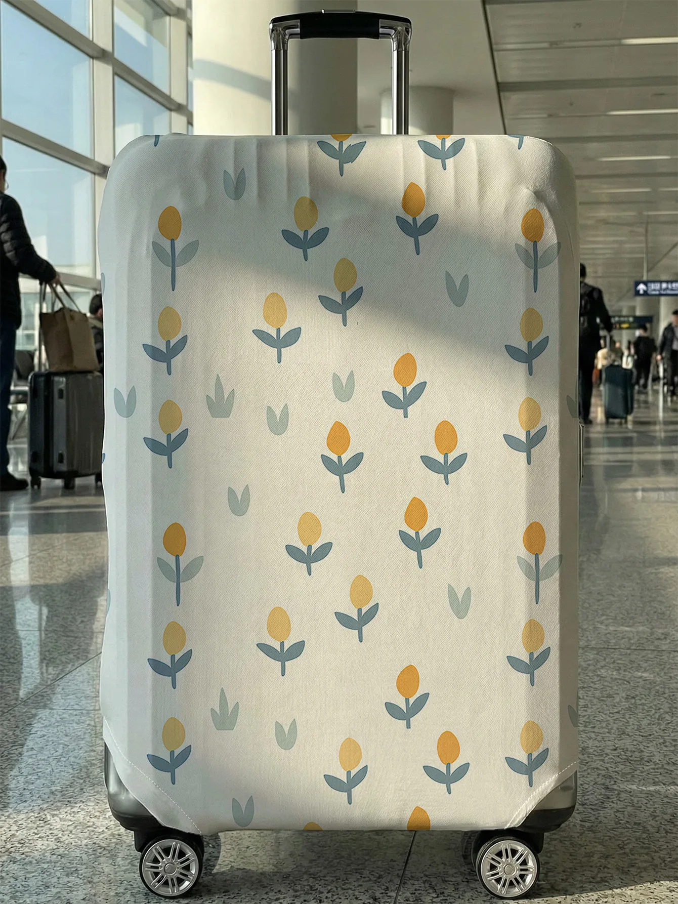 

Чехол для багажа White Base Fresh Style Tulip Bud, подходит для чемоданов 18-32 дюймов, чехол на ручку чемодана, дорожные аксессуары