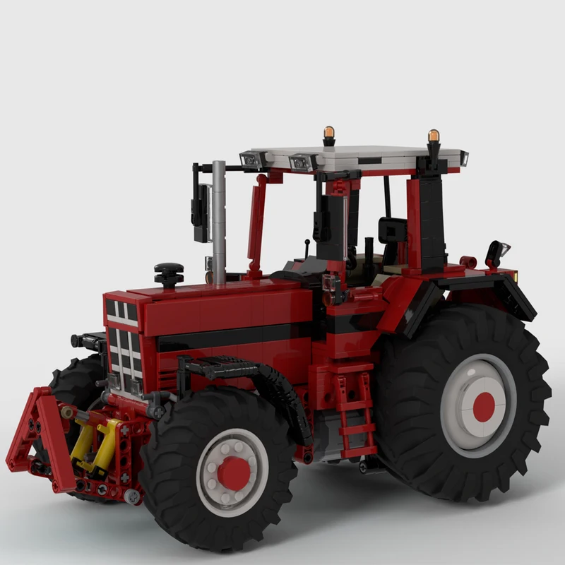 Modèle de remorque de tracteur international Moc RC Farm, idées créatives de bricolage, jouet pour enfant, cadeau d'anniversaire, blocs technologiques, 1455XL, 1:17, 1137 pièces