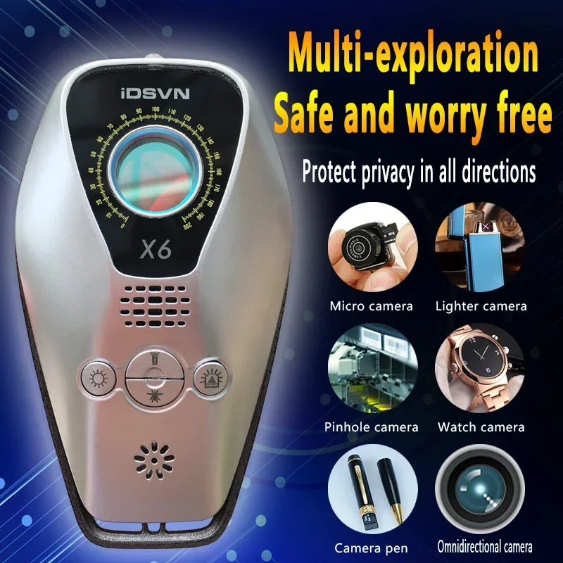 

Анти-скрытый детектор камеры, мини-скрытая камера, инфракрасный детектор, беспроводной GPS-локатор, сканер ошибок сигнала, детектор устройства сигнализации