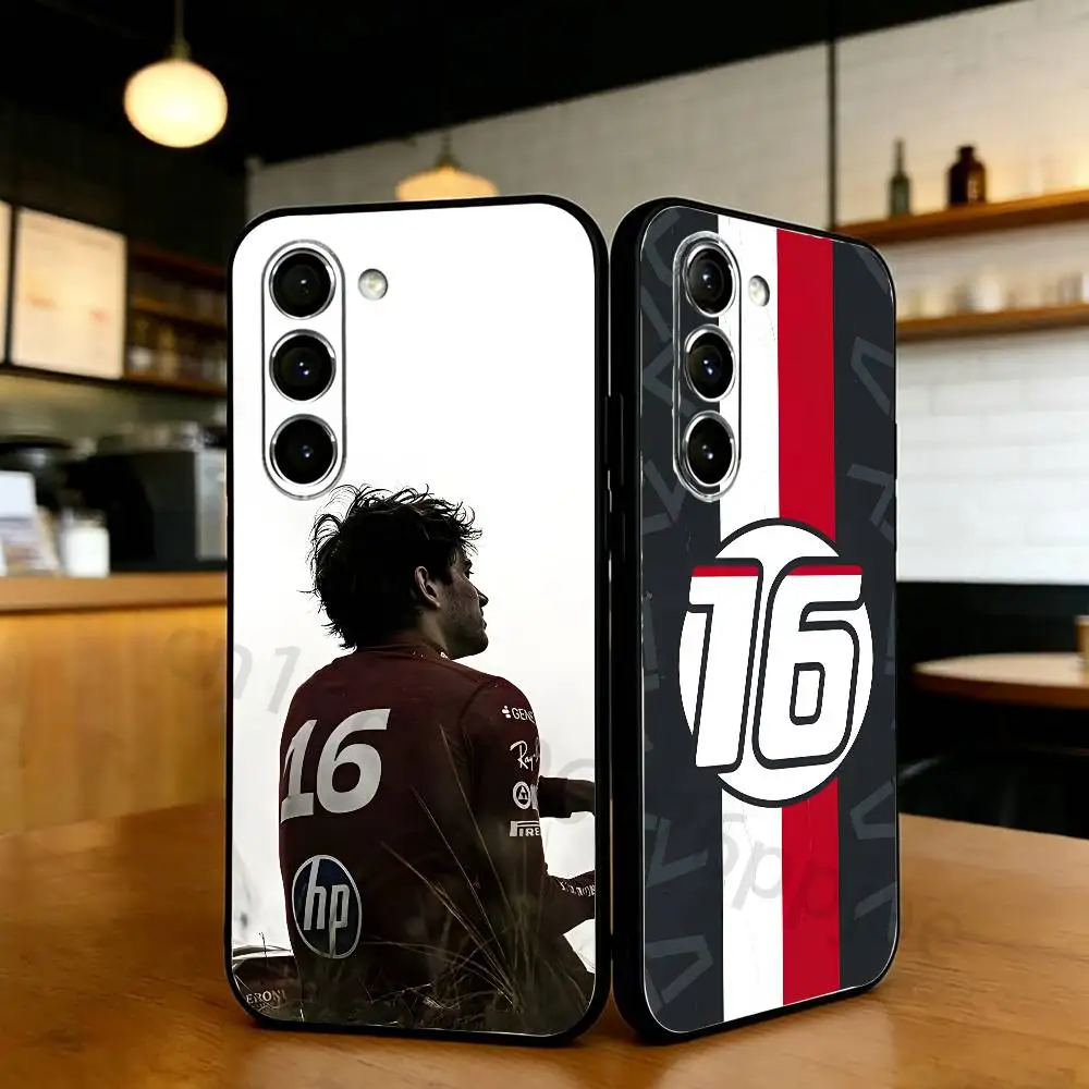 Tofosi C- Charles Leclerc 16 Phone Case For Samsung S20,21,22,23,24,25,26 Ultra,Plus,Lite,FE,Black Soft Case