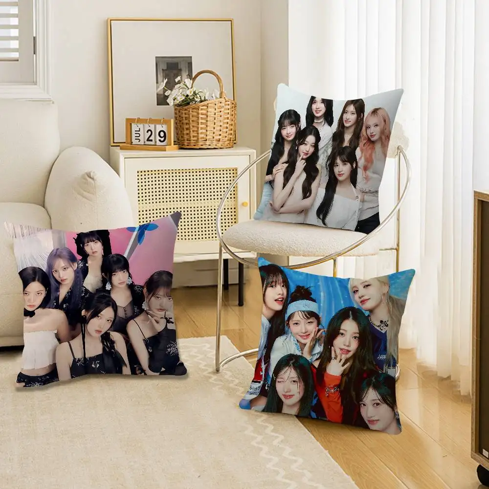 

Korean Singing Group I-IVE Pillow Anime Pillow Sofa Bed Head Pillow Cover Cushion Cover 45x45 Cm Fashion