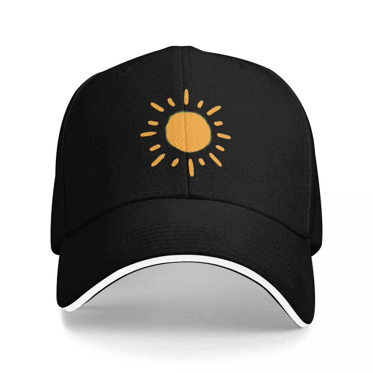 

Happy Retro Sun Pattern - Yellow Orange Red Palette Baseball Cap Beach Trucker Cap Men Hats Women's