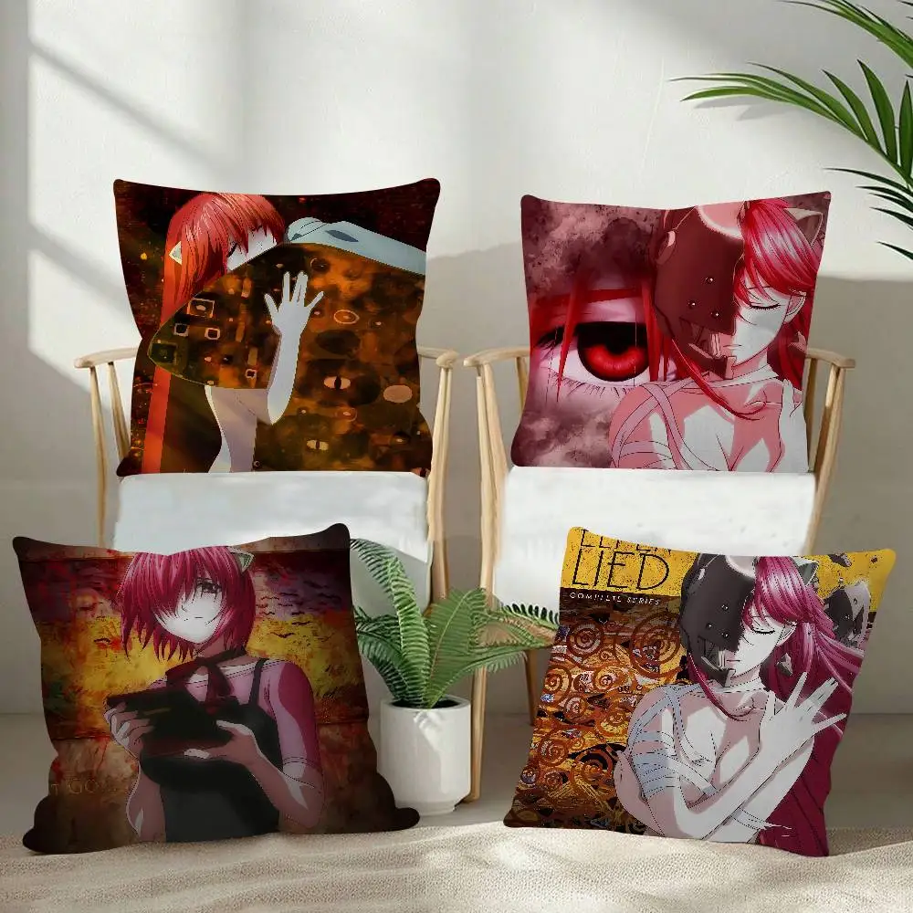 Anime E-Elfen Lied Mini 45*45cm Cushion Cover Pillow Cover Decor Pillowcase Home Pillowcase For Couch Pillow