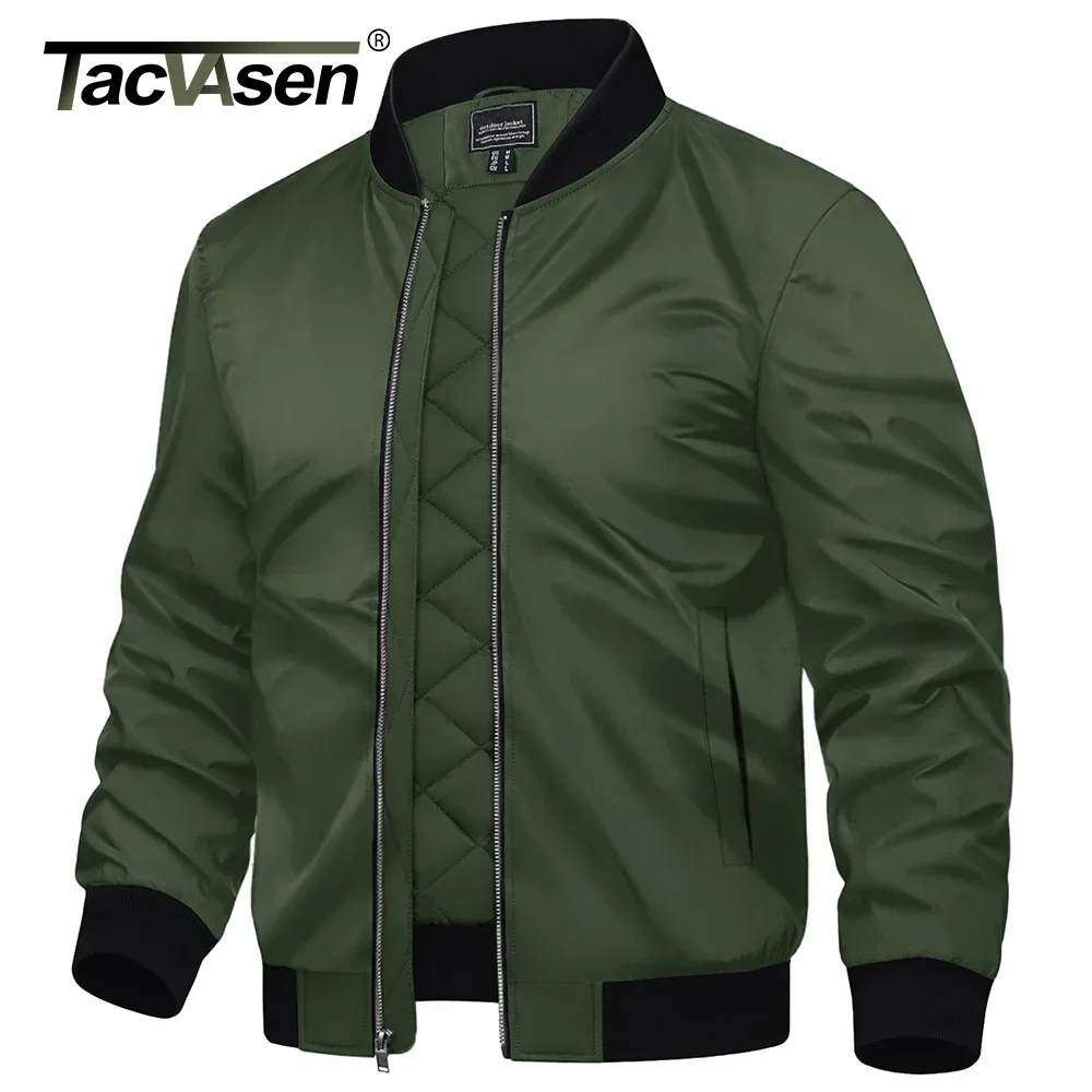 TACVASEN Winter Bomber Jackets Mens Padding Thick Warm Pilot Jacket Outdoor Windproof Waterproof Hiking jacket Windbreaker