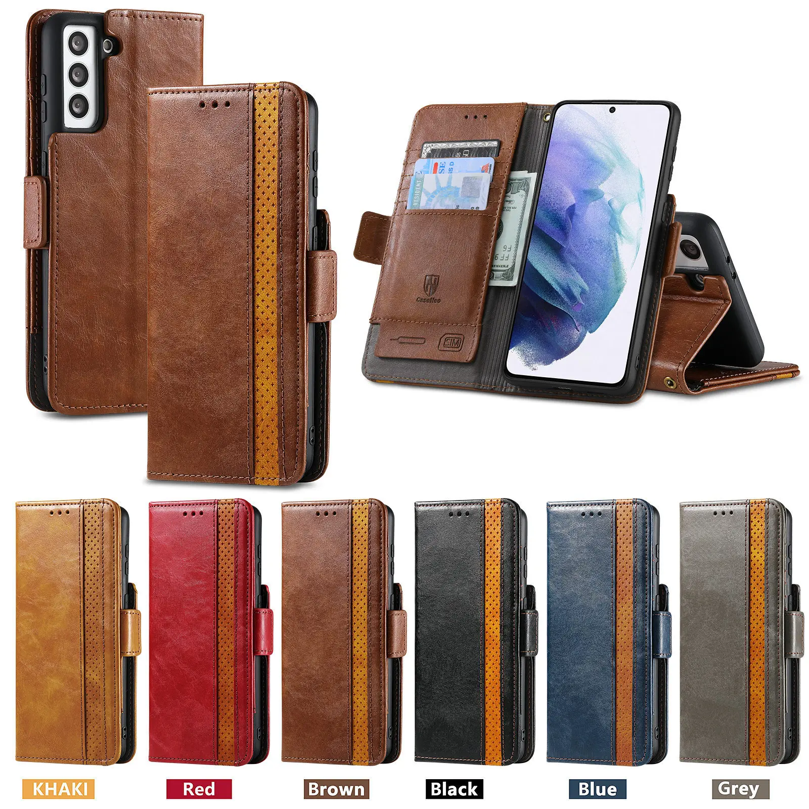 Suitable for Samsung S26 phone case, business magnetic flip cover protection cover, Galaxy S25 Ultra card-inserting phone case