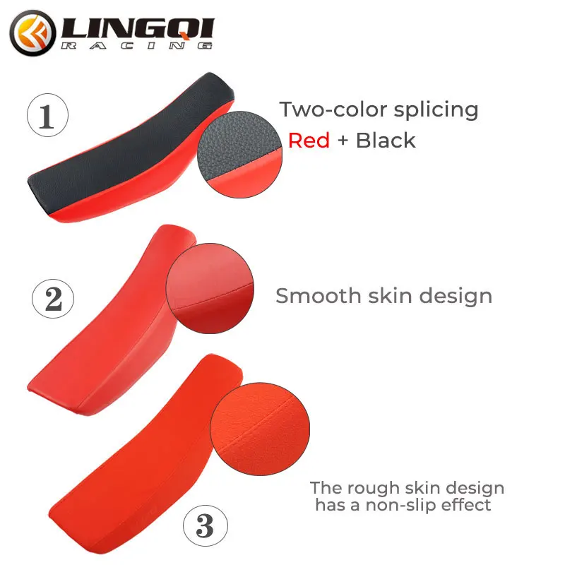 LYNNCHI Motorcycle CRF50 Red Seat Cushion Foam Saddle Cover For  CRF 50 50cc 70cc 110cc 125cc Trail Dirt Bike Modification