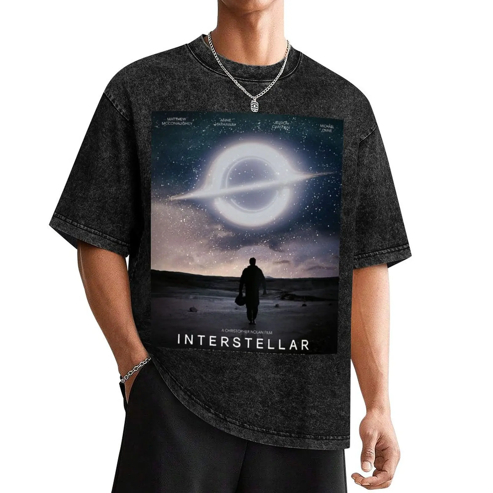 

interstellar T-Shirt anime clothes Short sleeve tee mens graphic t-shirts hip hop