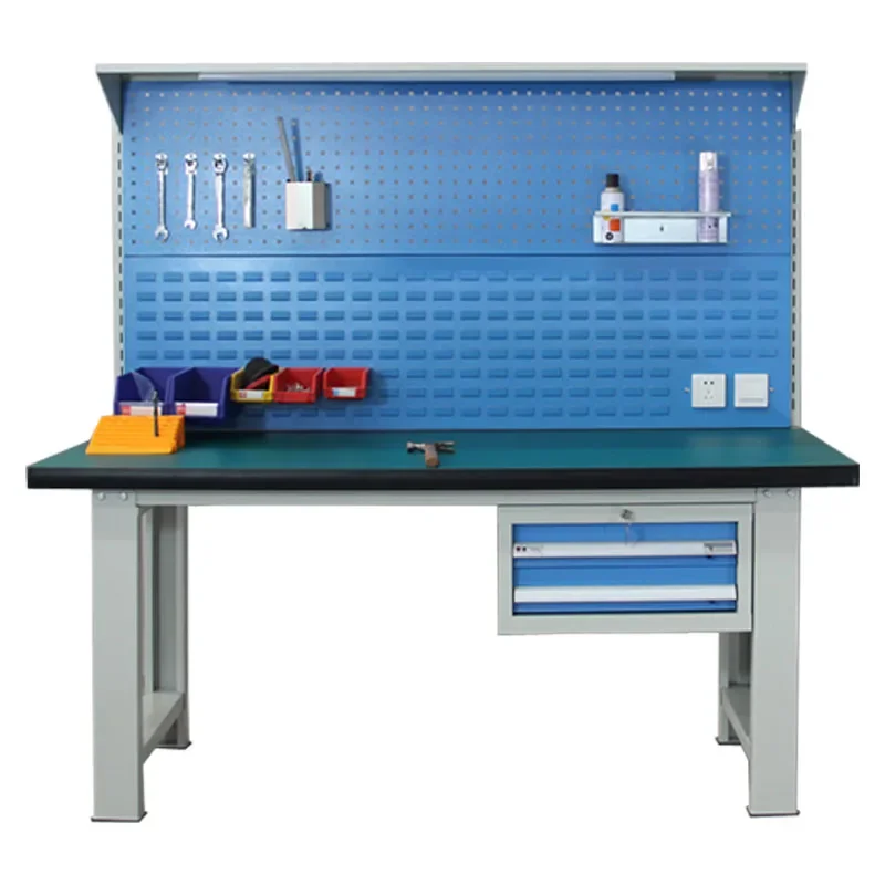 

Workbench maintenance bench electrician training table experimental inspection workbench with light