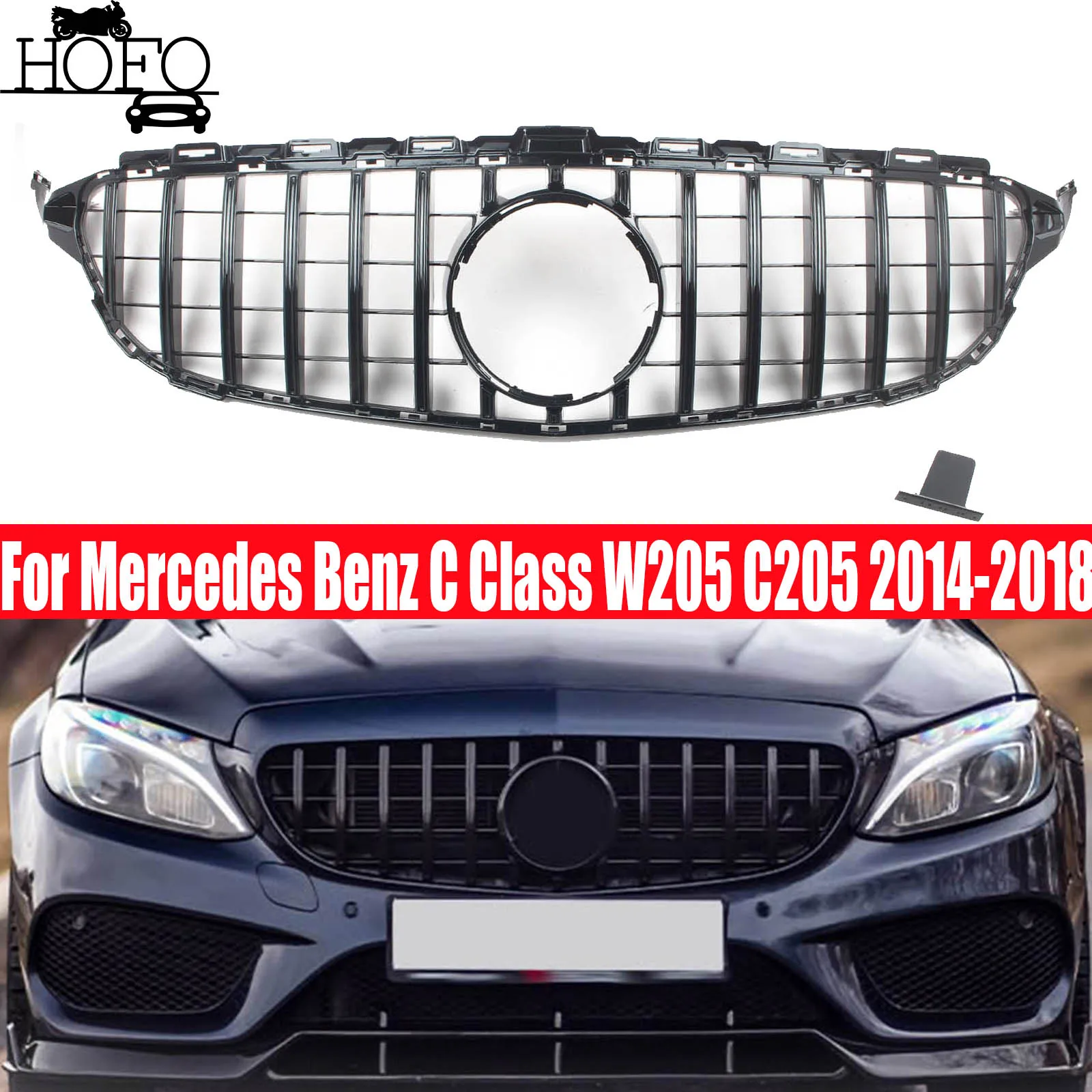 

Upgrade Front Inlet Bumper Grille Racing Grill For Mercedes Benz C Class W205 C205 2014 2015 2016 2017 2018