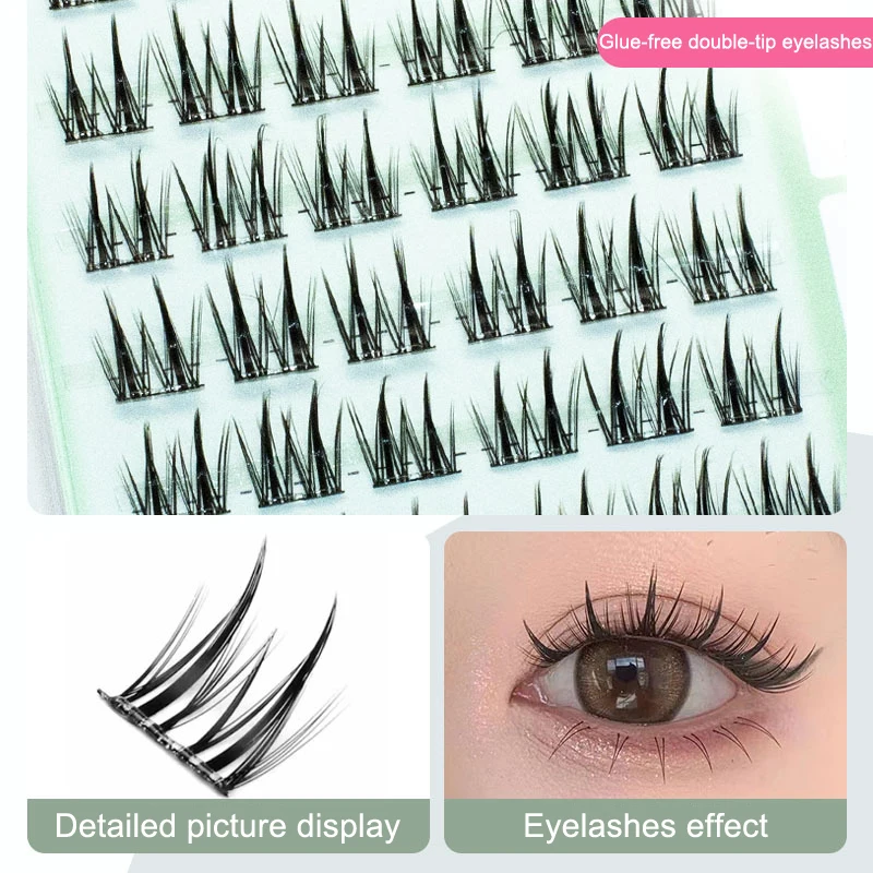 DIY 36-cluster zelfklevende wimpers Natuurlijke lange nepwimperverlenging GEEN lijm nodig Individuele wimpers Make-up tools